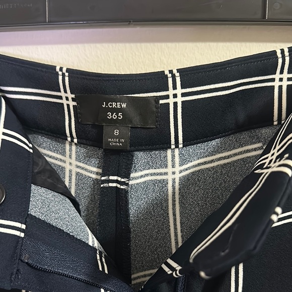 J Crew Navy Checkered Women's Pants - Picture 2 of 5